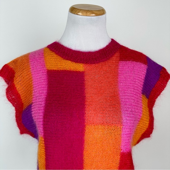 Vintage Renee Tener for Jeanne Pierre Colorful Mohair Blend Sweater Size Med Pet - Picture 2 of 14